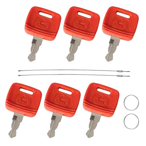 JRAIYBZ Key for John Deere Tractor RE183935 RE71557 Keys Replacement
