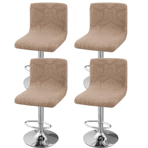 Image of Chair Covers Bar Stool Cover 4pc Bar Chair Cover Swivel Bar Stool Slipcover