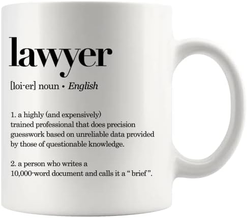 Panvola Lawyer Definition Mug Lawyer Gifts Law Student Graduation Gifts for New Lawyers Attorney Novelty Drinkware Ceramic Mug 11 oz White
