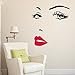 Produktbild Hrph 3D-Wände DIY Schönes Gesicht Augen und Lippen-Wand-Aufkleber Malerei Room Home Decor Wohnzimmer Wandaufkleber Vinyl-Aufkleber