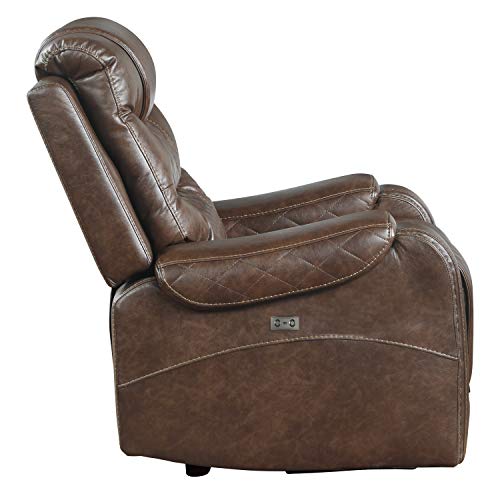 Lexicon Noura Power Double Reclining Sofa, Brown #TOP4