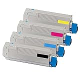 oki c831 toner reset Impresoras OKI C831 y C841. Juego de 4 cartuchos de tóner ECS de repuesto OC831 para impresoras OKI C831 y C841