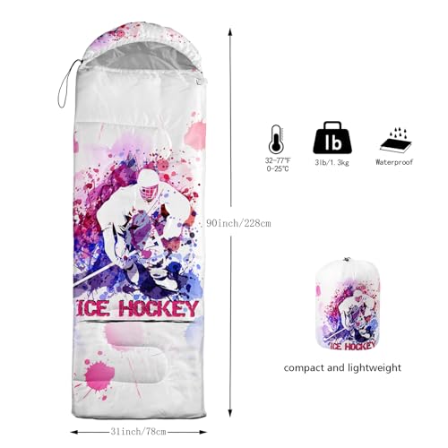 Image of QOOMO Camping Sleeping Bags,3 Season Warm & Cool Weather,Lightweight,Waterproof Sleeping Bags for Adults & Kids,Traveling,and Outdoors,Camping Gear Equipment