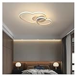 Lámpara de Techo LED Moderna con Forma de corazón de Princesa, Ideal para habitación de niños y niñas, para decoración de Bodas, lámpara Colgante (Blanca)
