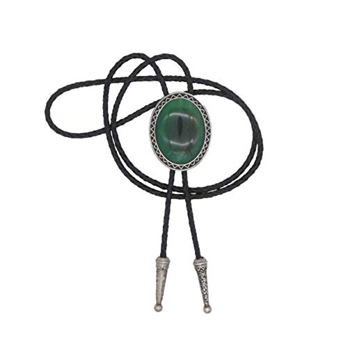 Kecol Fashion Western Native American Handmade Bola Tie Vintage Emerald Stone Bolo Tie (Green) #TOP21