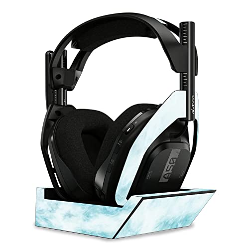 Image of MightySkins Glossy Glitter Skin Compatible with Astro A50 Wireless Headphones + Base Station (Gen 4) - Blue Marble | Protective, Durable High-Gloss Glitter Finish | Easy to Apply | Made in The USA