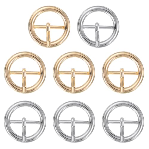 Boucles de ceinture à broche unique 25mm PATIKIL en métal pour maroquinerie 8 pièces