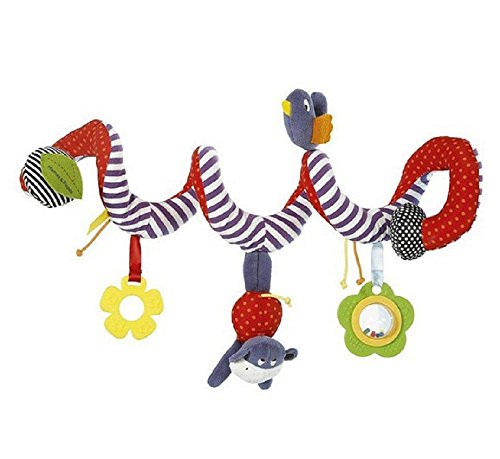 JYSPORT Jouet lit bébé - spirale d'activités - poussette, siège auto - Jouet en peluche suspendu pour bébé - de 0 à 36 mois Taille unique rayé