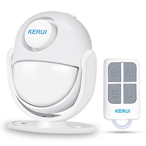 Home Security Alarm,Wireless Infrared Motion Sensor With Remote Control key. All-in One Burglar Alarm System,Visitor Guest Entry Doorbell Chime with Remote LED Indicators Easy to Install Great for Bu