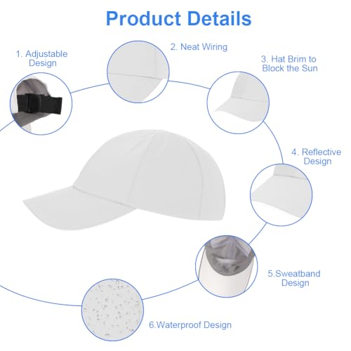 AUYAO Unisex Waterproof Baseball Cap 6-Panel Dad Cap Classic Plain Baseball Hats Lightweight Sports Cap Foldable Peak Cap Hat Sun Rain Protection Baseball Cap Sun Visor Hat for Running Hiking Fishing - Image 4