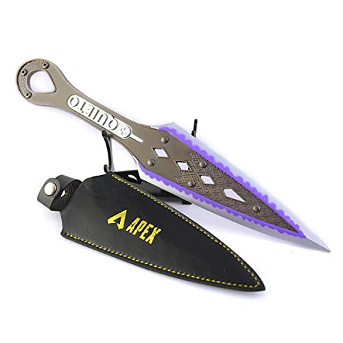QNENG 12 Inches APEX Legends Wraith Kunai Dagger Heirloom Metal Knife Toys Collection Keychain Gift Party Supplies Desk Decoration Backpack Pendant Gift Purple Knife Edge, Black QNENG 12 Inches APEX Legends Wraith Kunai Dagger Heirloom Metal Knife Toys Collection Keychain Gift Party Supplies Desk Decoration Backpack Pendant Gift Purple Knife Edge, Black