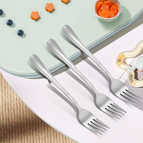LIANYU 6-Piece Toddler Utensils Forks, Kids Silverware Forks for 2-10 Year Old, Children Cutlery Flatware Set, Kids Child Utensils for Home Preschools, Dishwasher Safe — view 3