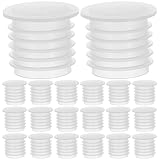 Ipetboom 100 piezas Tapones Plásticos Reutilizables Sellado Hermético para Sal y Pimienta Tapas Transparentes Redondas para Botellas Tubos y Macetas Resistentes y Fáciles de Usar
