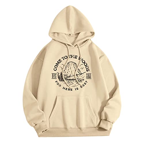 iYmitz Damen-Sweatshirt mit -Print, langärmlig und Kordelzug Isländer...