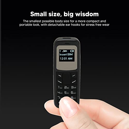 Mini Mobiltelefon med Nano SIM och Bluetooth MP3 - Svart