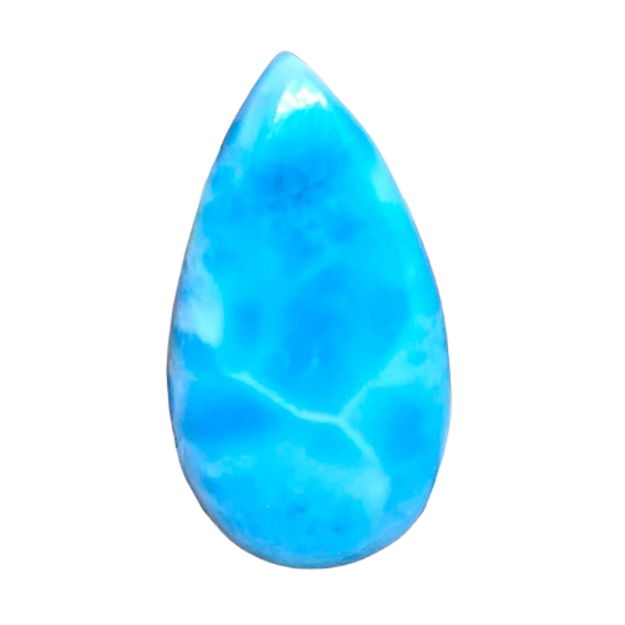 Larimar cabochon poire 31x16mm pour création de bijoux de litothérapie - 6