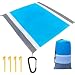 Produktbild JAMITE 210 x 200 cm Stranddecke, Sandfreie Picknickdecke Campingdecke Strandtuch, aus Weiches Nylon mit Tasche und 4 Pfähle, Wasserdicht, Schnell trocknend, Ultraleicht, Tragbar