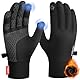 PULIOU Handschuhe Herren Damen Winter Warme Fahrradhandschuhe Winterhandschuhe Fahrrad Handschuhe Sporthandschuhe Laufhandschuhe Touchscreen Winddichte rutschfest Elastisch L