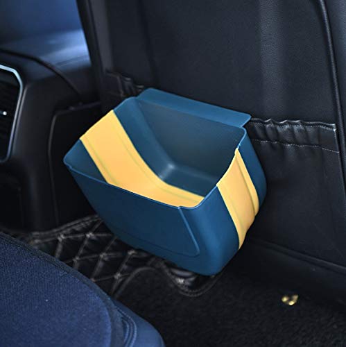 Wmql Hanging Folding Mini Trash Can For Kitchen Cabinet Door, Small Collapsible Garbage Bin Under Sink, Wall Mounted Folding Waste Bin - Mini Garbage Container For Cabinet/Bedroom/Bathroom, Blue(3L) #TOP6