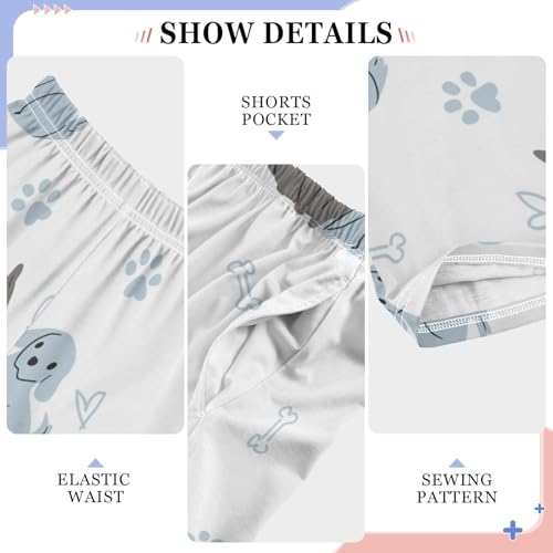 Cute Funny Dog Boys Pants Boys Athletic Pants Long Pant for Boy with Pockets Wide-Leg Size 6-14Y4