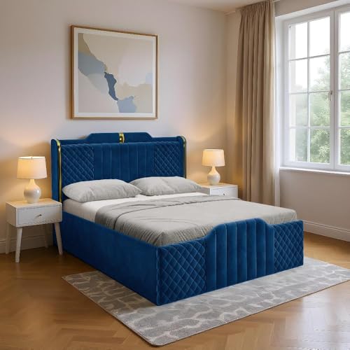 Image of Wakefit Velura Queen Size Storage Upholstered Bed