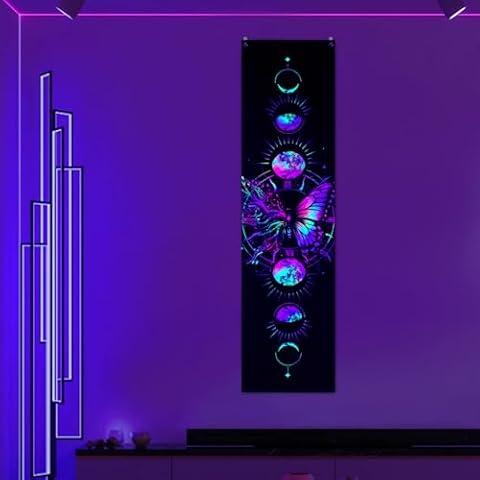 Alishomtll Butterfly Moon Phase Tapestry Cover