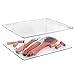 mDesign Plastic Stackable Kitchen Pantry Cabinet Bin, BBQ Grill Accessories Organizer Box for Cooking Utensils Storage Container Bin Box with Lid - Large - Clear