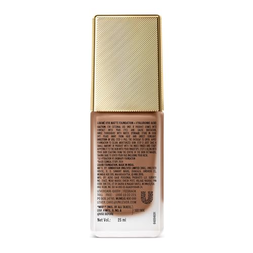 Image of Lakme 9to5 Hya Matte Foundation + Hyaluronic Acid Cool Cocoa - 25ml