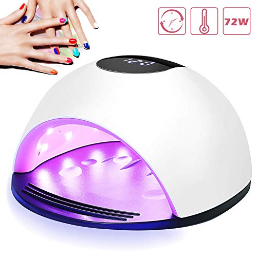 UV LED Nail Lamp, Nivlan Professional 72W Nail Dryer for Gels Polishes, Nail