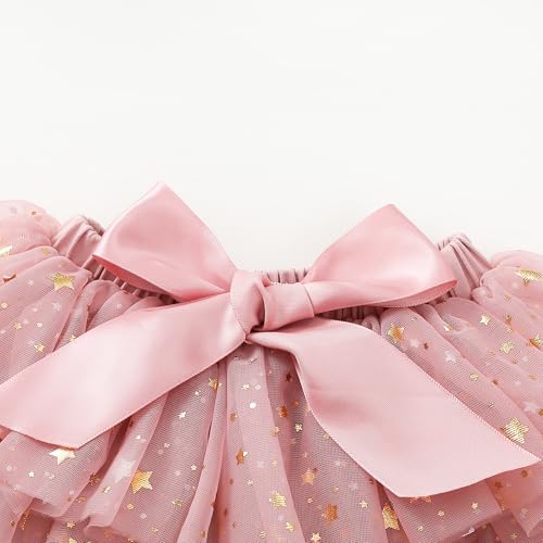 Image of 6M-3T Infant Baby Girl Tutu Skirt Toddler Girls Solid Color Tulle Skirts Birthday Outfits with Headband