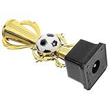 Kisangel Fußballpokal aus Kunststoff für Junge Mädchen Goldfarben mit Fußballsymbol Bruchsicher als Auszeichnung für Schulsportveranstaltungen und Vereinswettbewerbe