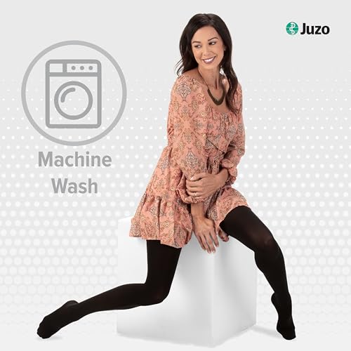Image of Juzo Soft 2002, Pantyhose 30-40 mmHg, Closed Toe Compression Hose for Men & Women, Regular