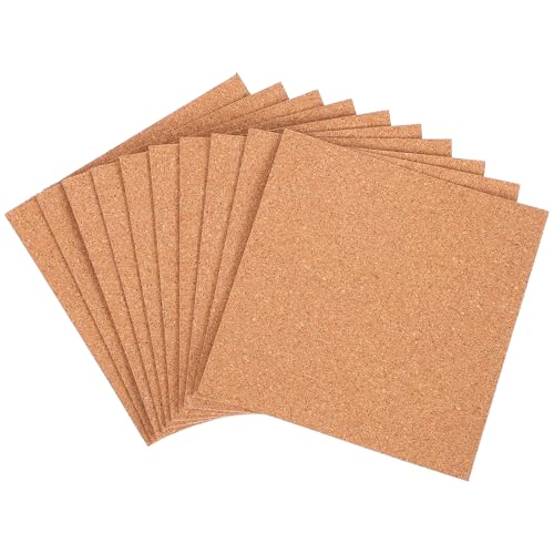Qulkws 10 Pcs Self-Adhesive Cork Sheets, 4