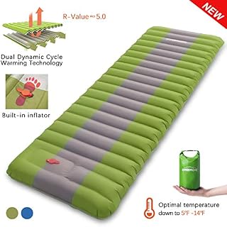 Overmont Sleeping Pad Inflatable Extra Thickness Camping Tent Mattress Pad Waterproof for Sleeping