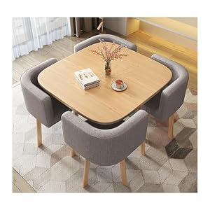 休憩室用家具セット、スクエアコーヒーバーテーブルと椅子、ソフトな背もたれシート付き、コーヒーショップ、リビングルーム、レストラン用のモダンなキッチン朝食デスク
