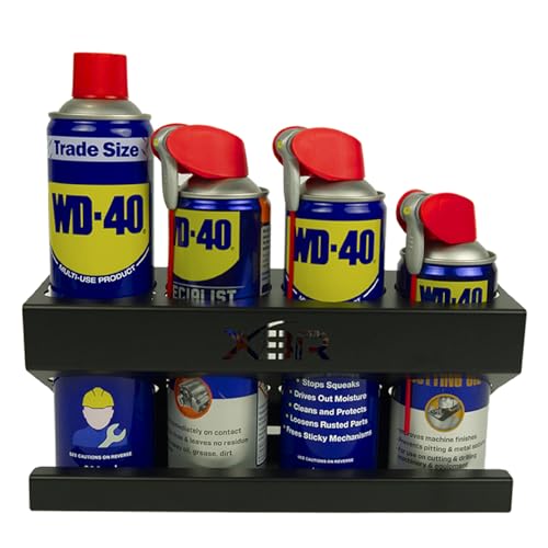 WD40 Double TT Lubricant Spray Can Holder Bracket Straws Trade Van Mount Steel