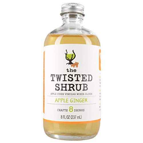 The Twisted Shrub | Apple Ginger | Apple Cider Vinegar Drink Mixers for Healthier Sodas & Cocktails | Gut Health | Aids Digestion | Contains ACV Prebiotics | 8oz bottle