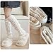 WEISUYUUS Fashionable Kids Sweet Bowknot Socks Covers, Soft Breathable Stackable Socks Leg Warmers for Girls Aged 3-13 Years