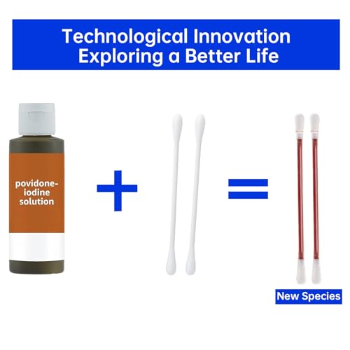 Svaha 50 peças de cotonetes de iodóforo com iodo povidona - solução de primeiros socorros ao ar livr