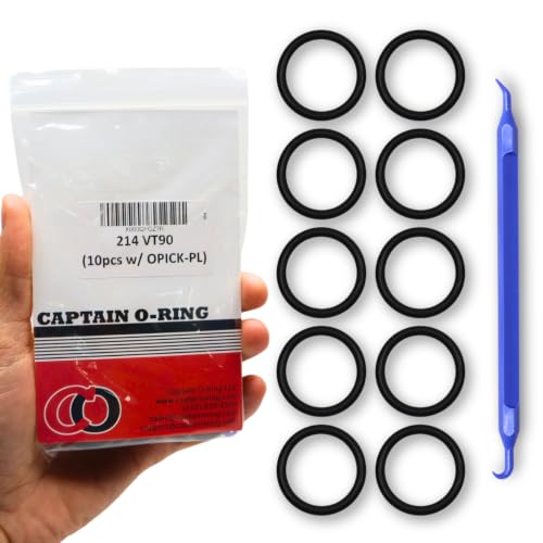 Captain O-Ring Scuba K-Valve DIN Valve Neck O-Rings, Viton 214, 10 Pack