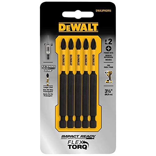 Dewalt Accessories Dwa3Ph2Ir5 3.5" Impact #2 Phil Bit, 5 Piece (1 Pack) #TOP1