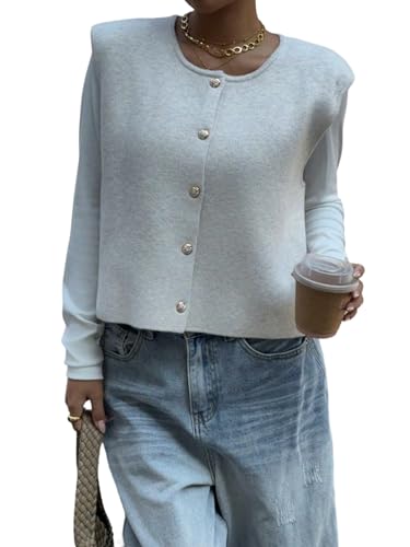 GORGLITTER Strickweste Damen Ärmellos Strickpullover Elegant Damenwesten Strick Pullunder Fleeceweste Weste Jacke Mit Knöpfen Herbst Outfit...