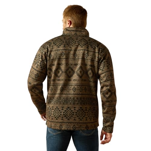 Ariat Men's Caldwell 1/4 Zip Beige Sweater2