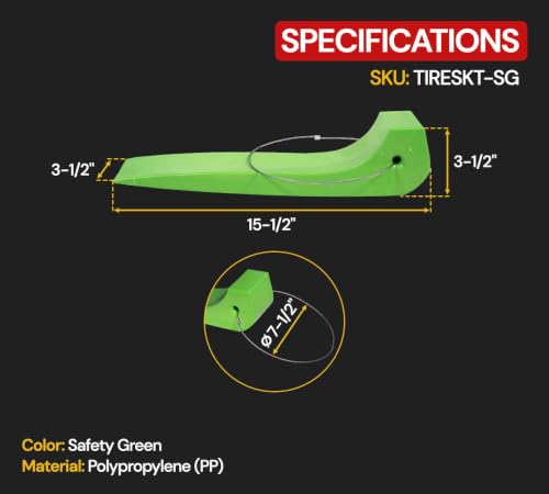 Mytee Products 4 Pack Car Tire Skates with Cable Handle for Tow Truck, Wreckers, & Roll Back Carrier - Safety Green 4,000 lbs WLL, Heavy-Duty Vehicle Towing Accessories for Auto Haulers by Mytee Products - Used condition - Image 6