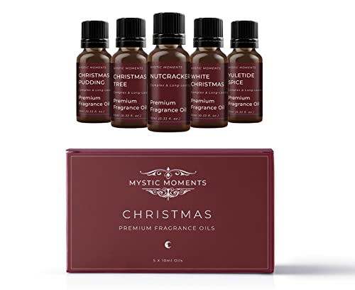 Mystic Moments | Paquete de Inicio de Aceite fragante - Aceites de Navidad - 5 x 10 ml