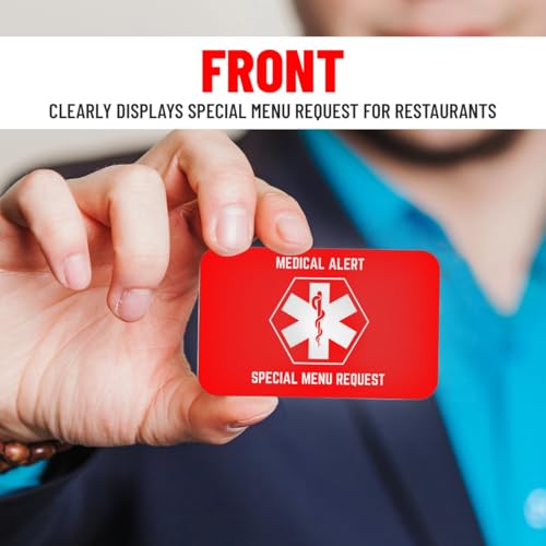bariatric card for restaurants special menu request card portion control restaurant request for bariatric or gastric sleeve patients wallet sized set of 2 cards 2 red 3375in x 2125in