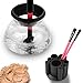 Mevolic Makeup Brush Cleaner and Dryer Machine, Completely Clean in Seconds and Dry in 360 Rotation with 8 Rubber Holders, Suit for All size Makeup Brushes