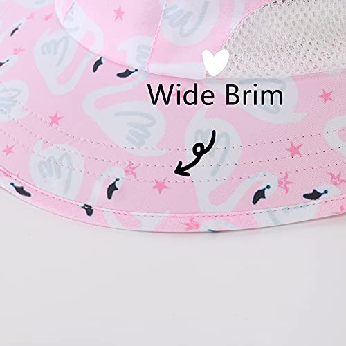 Vimfashi Toddler Boys Girls Lightweight Breathable Sun Hat Upf50+ Wide Brim Quick Dry Cool Swan 2-4T #TOP2