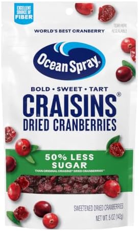 Craisins Reduced Sugar Dried Cranberries, 5 Ounce