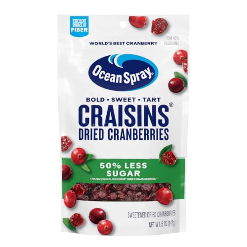 Ocean Spray® Craisins®, 50% Less Sugar...